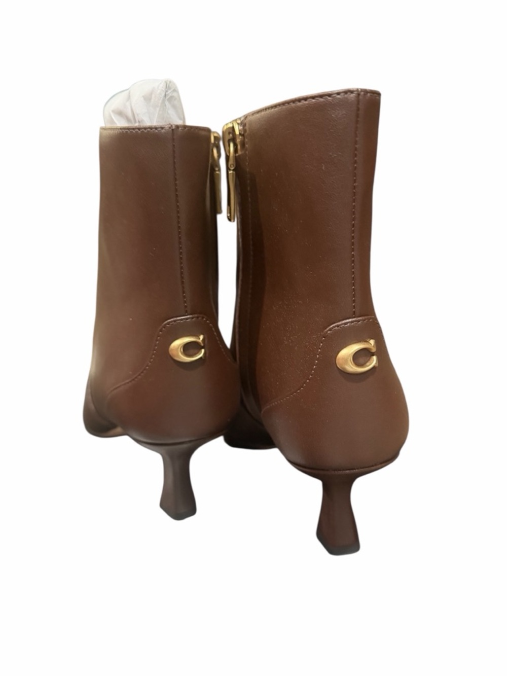 Coach Women's Sculpted C Kitten Heel Leather Fashion Boot Size 7 NEW MSRP $275 - Picture 3 of 7